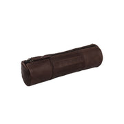 Brown Leather Pencil Case Lea, front view