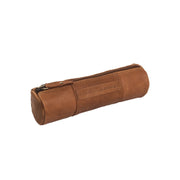 Cognac Leather Pencil Case Lea, front view