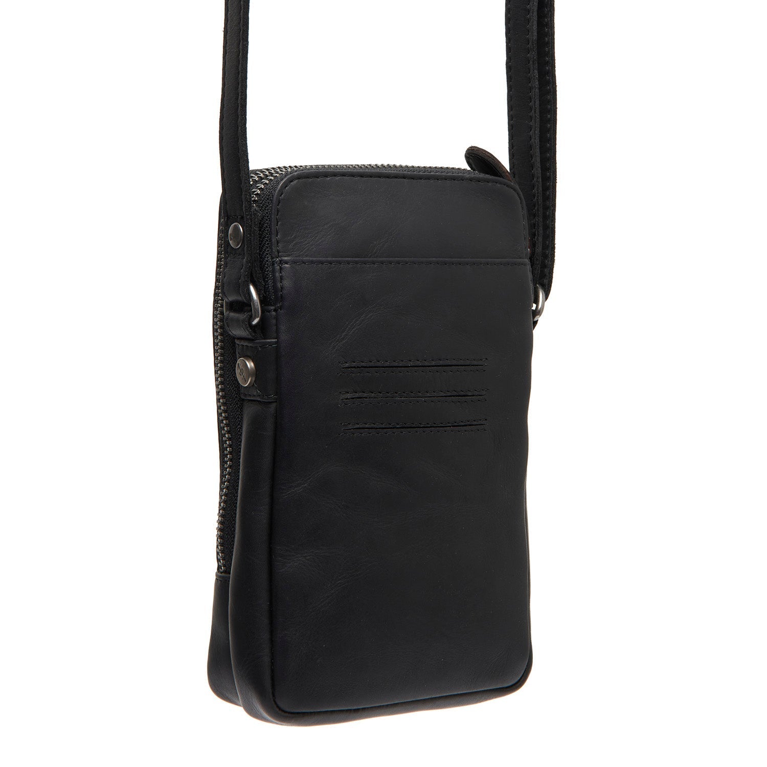Black Leather Phone Bag Alesund, detail view 5