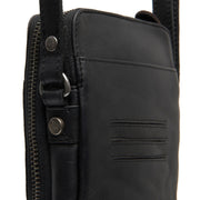 Black Leather Phone Bag Alesund, product view 3
