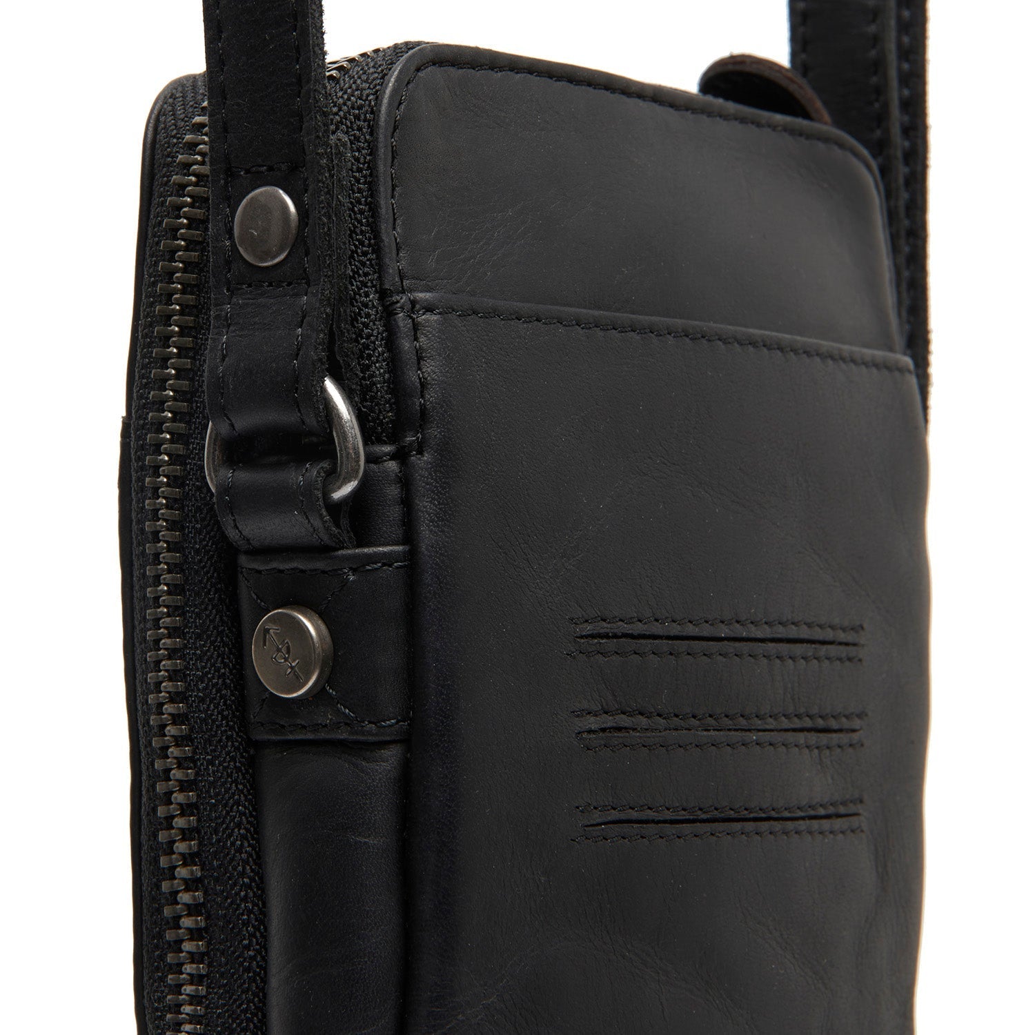 Black Leather Phone Bag Alesund, product view 3