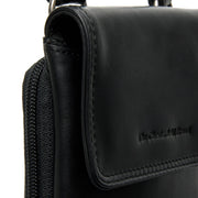 Black Leather Phone Bag Langley, detail view 3