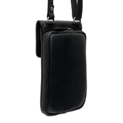 Black Leather Phone Bag Langley, detail view 4