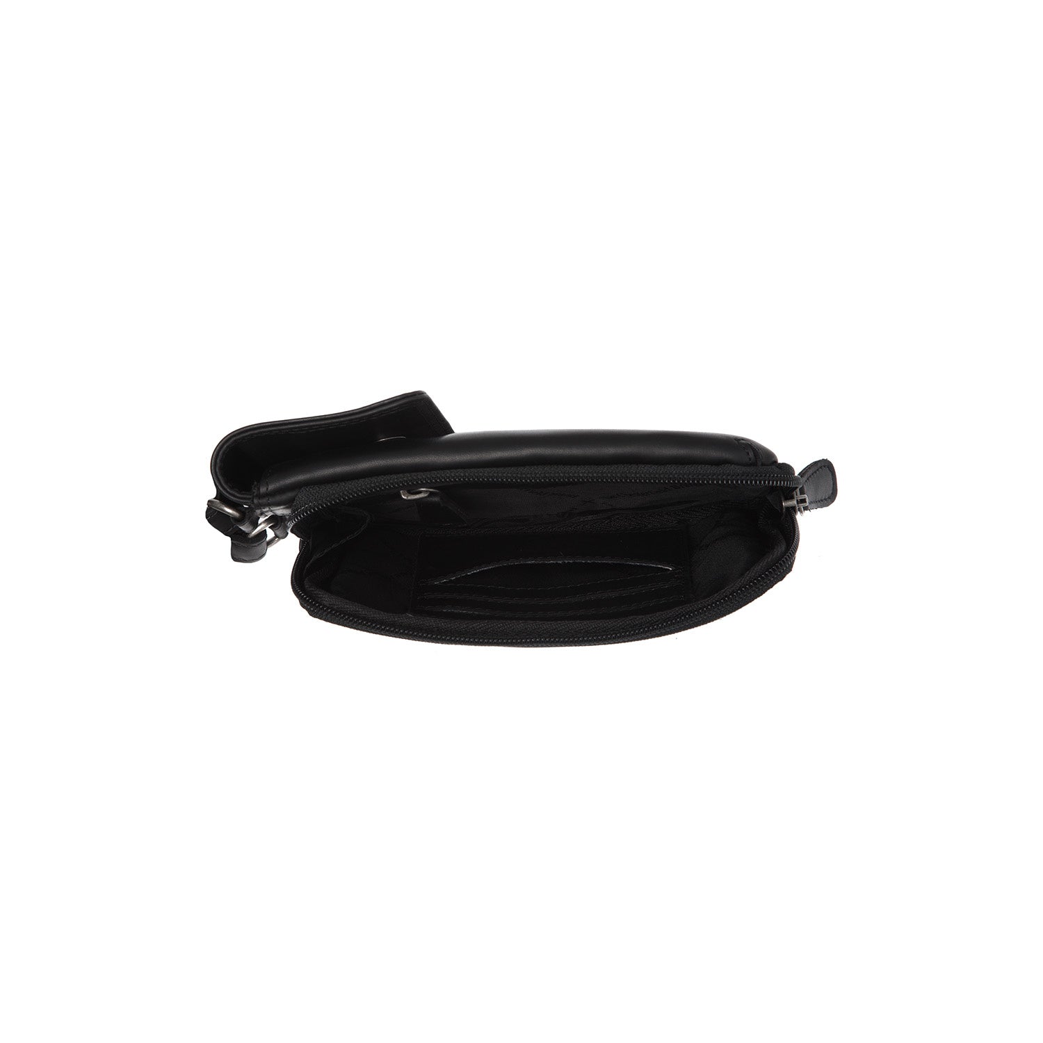 Black Leather Phone Bag Langley, product view 3