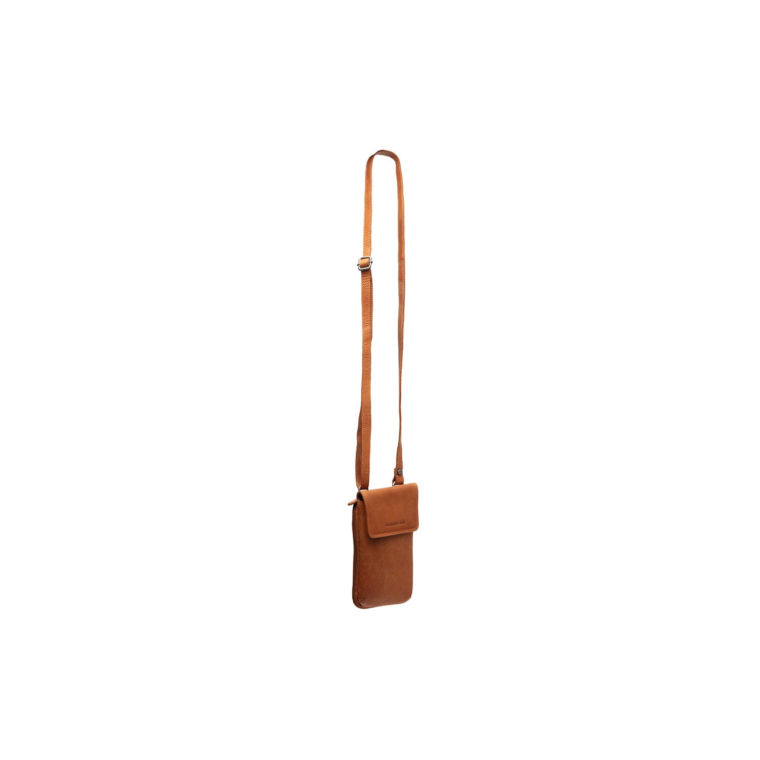Cognac Leather Phone Bag Langley, detail view 1