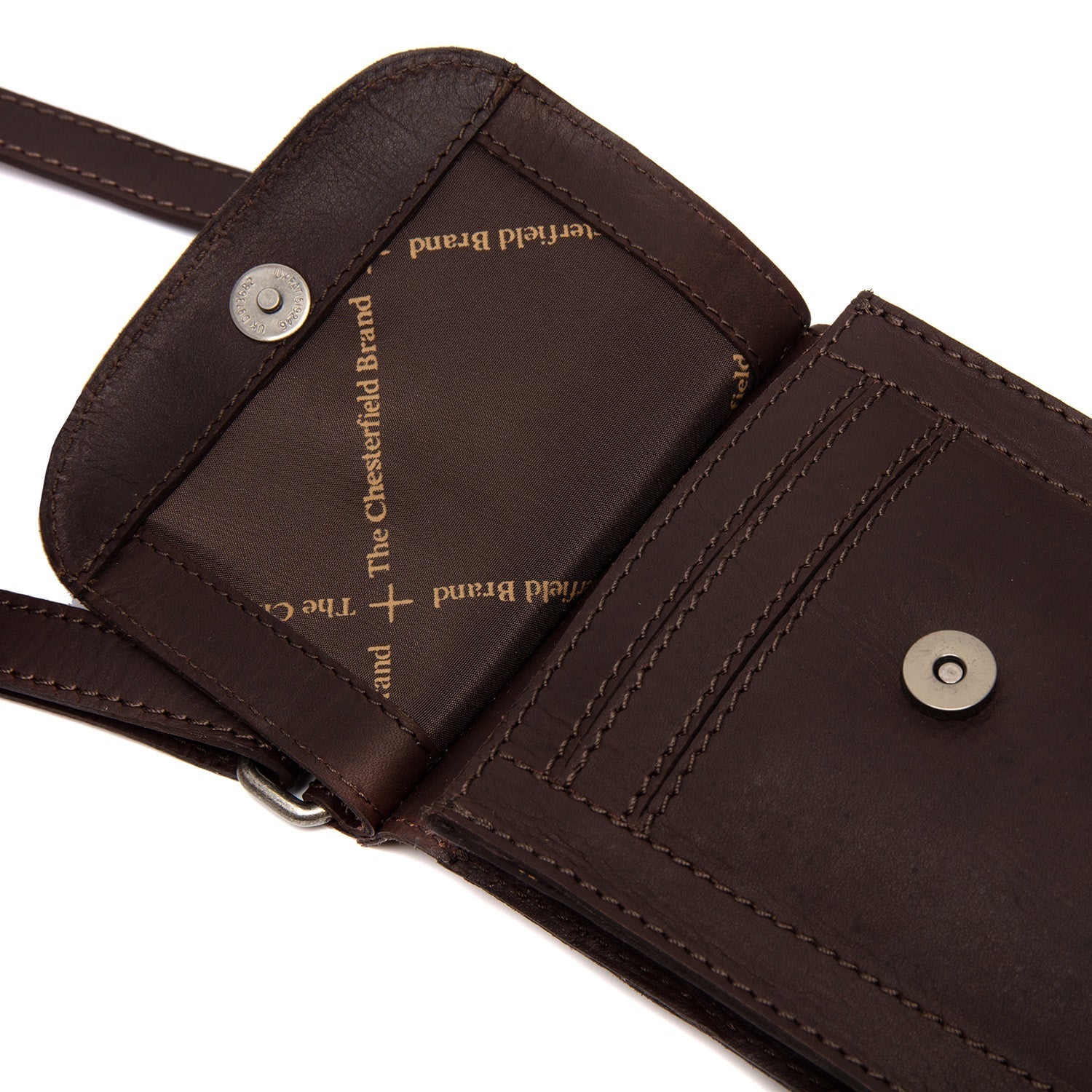Brown Leather Phone Bag Nebra, product view 3