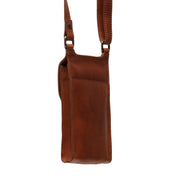 Cognac Leather Phone Bag Nebra, detail view 4