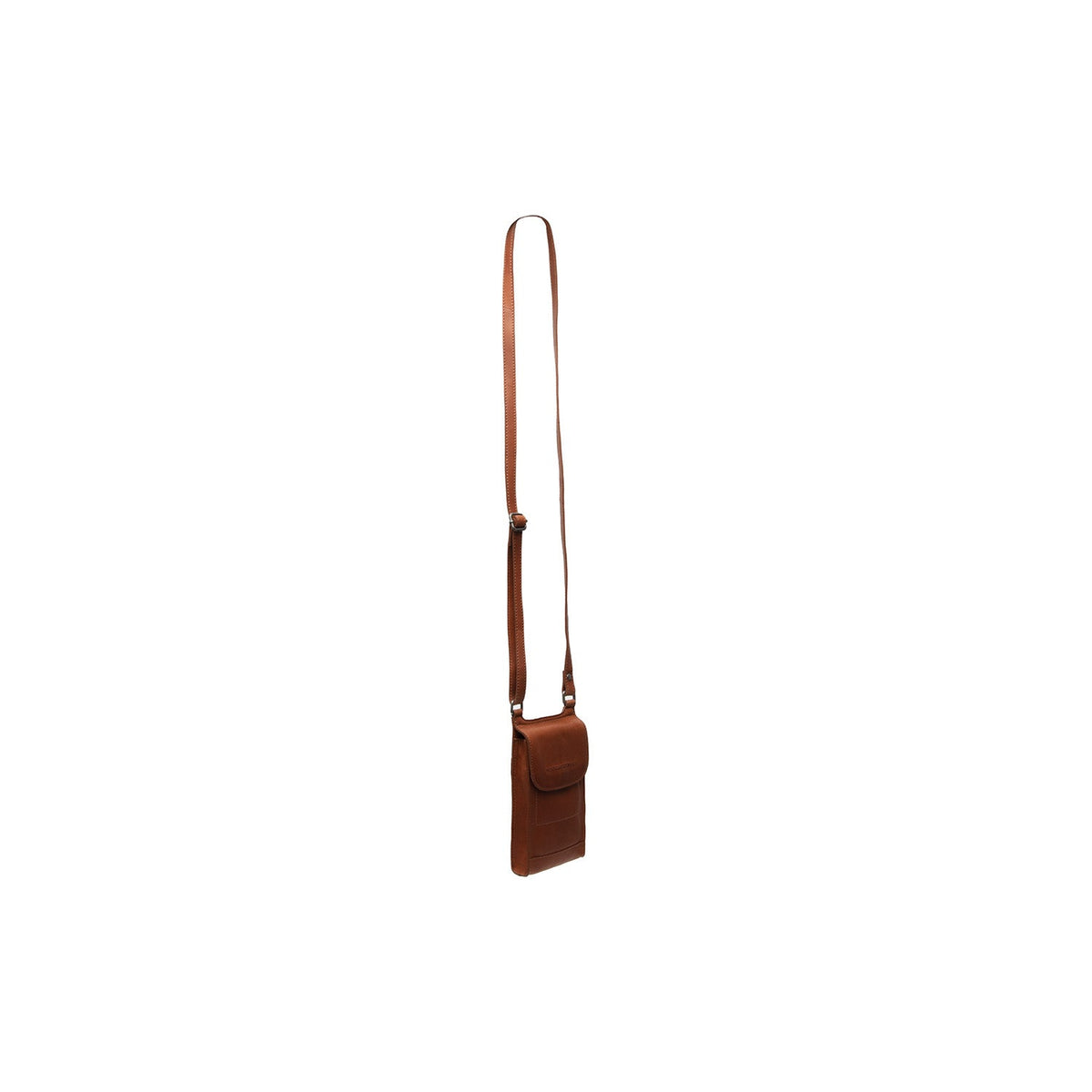 Cognac Leather Phone Bag Nebra, detail view 5