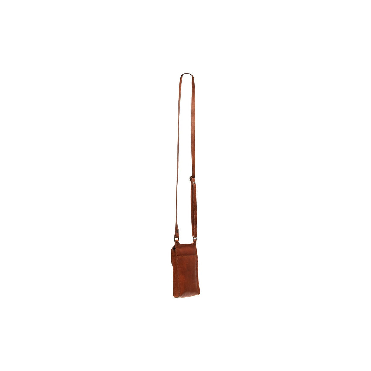 Cognac Leather Phone Bag Nebra, detail view 6