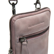 Lavender Lilac Leather Phone Bag Salta, detail view 3