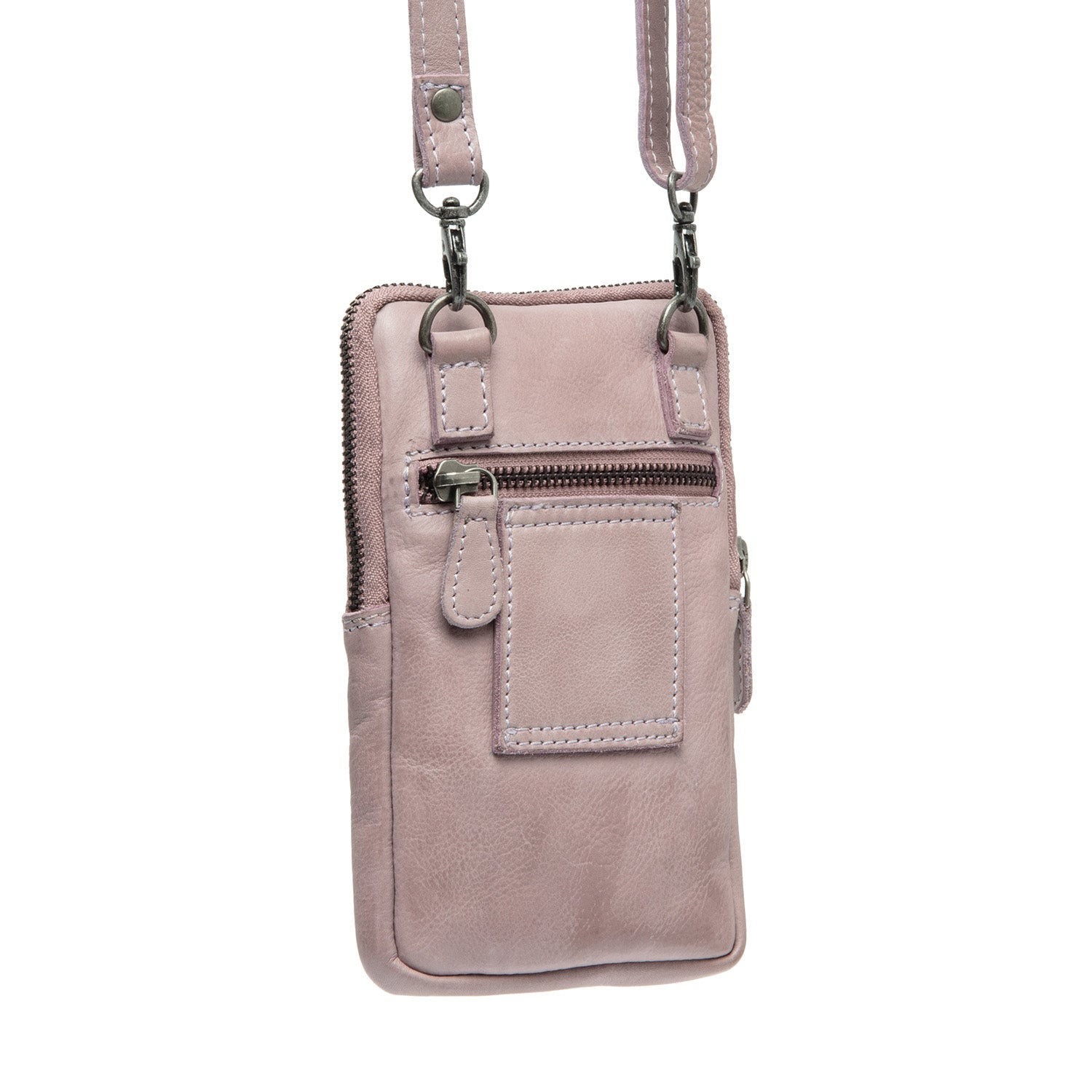 Lavender Lilac Leather Phone Bag Salta, detail view 5