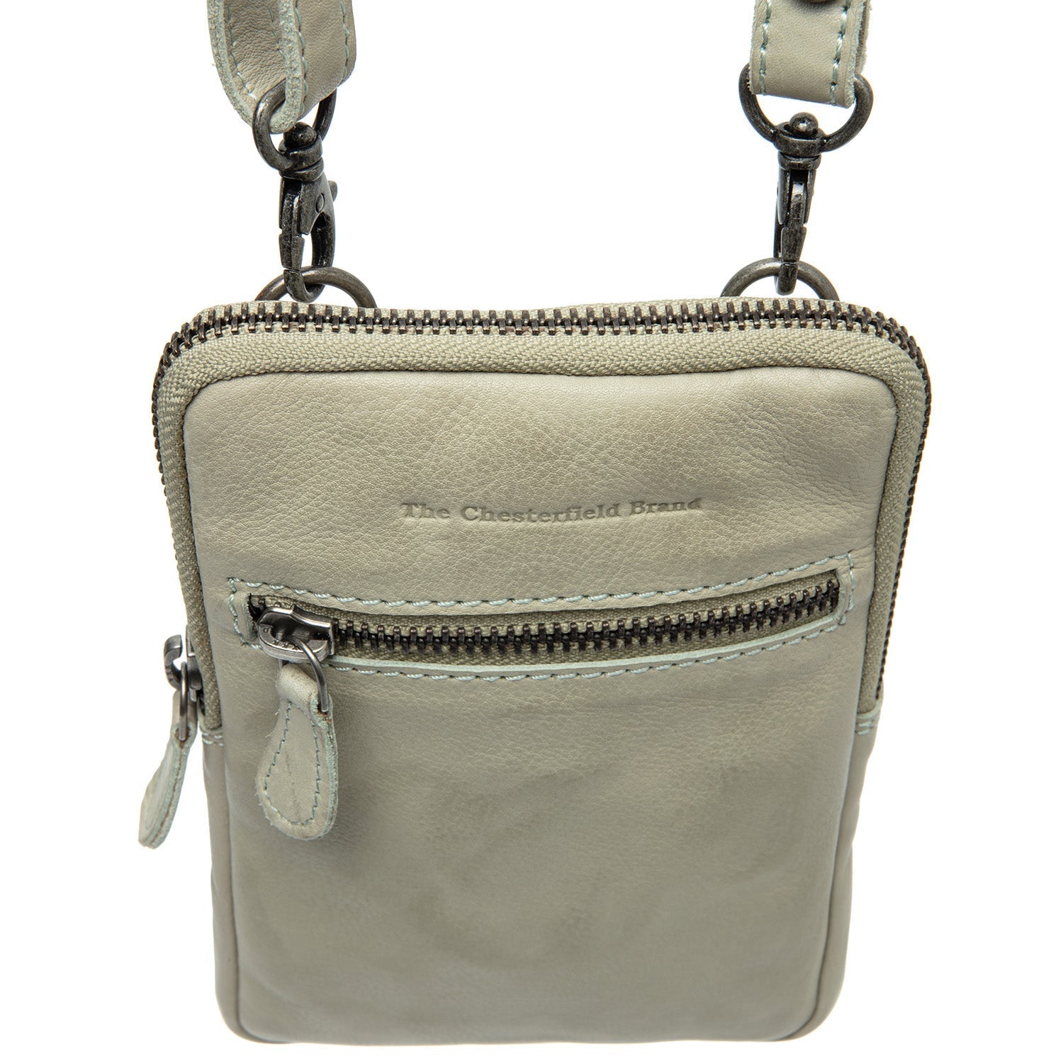 Ocean Green Leather Phone Bag Salta, detail view 1