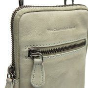 Ocean Green Leather Phone Bag Salta, detail view 3