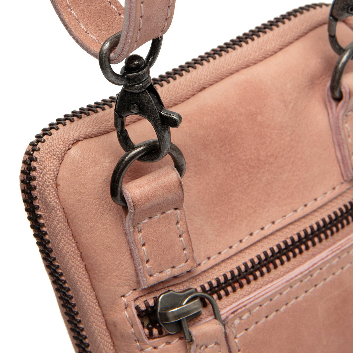 Vintage Rose Leather Phone Bag Salta, detail view 4