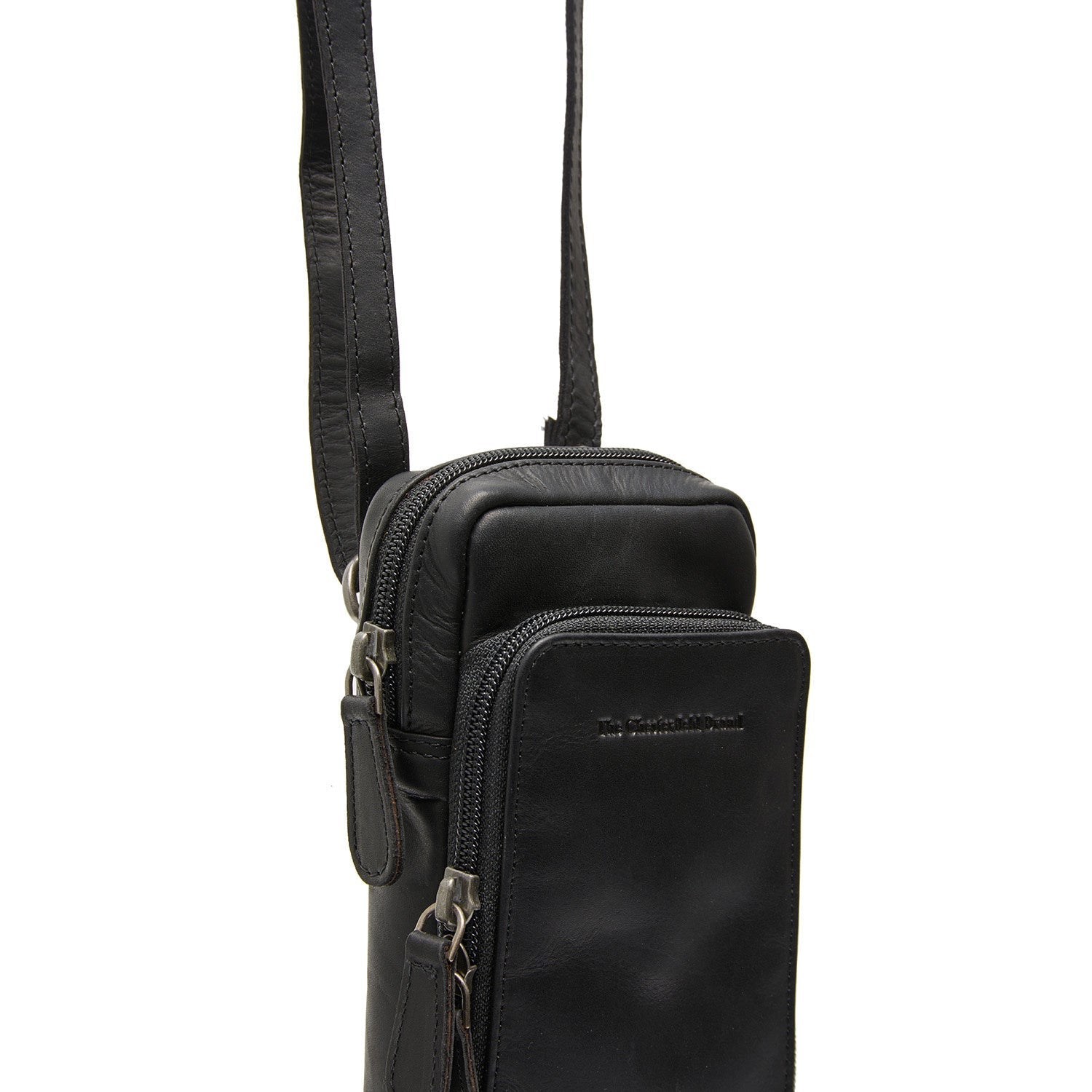 Black Leather Phone Bag Valdes, detail view 5