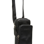 Black Leather Phone Bag Valdes, detail view 5