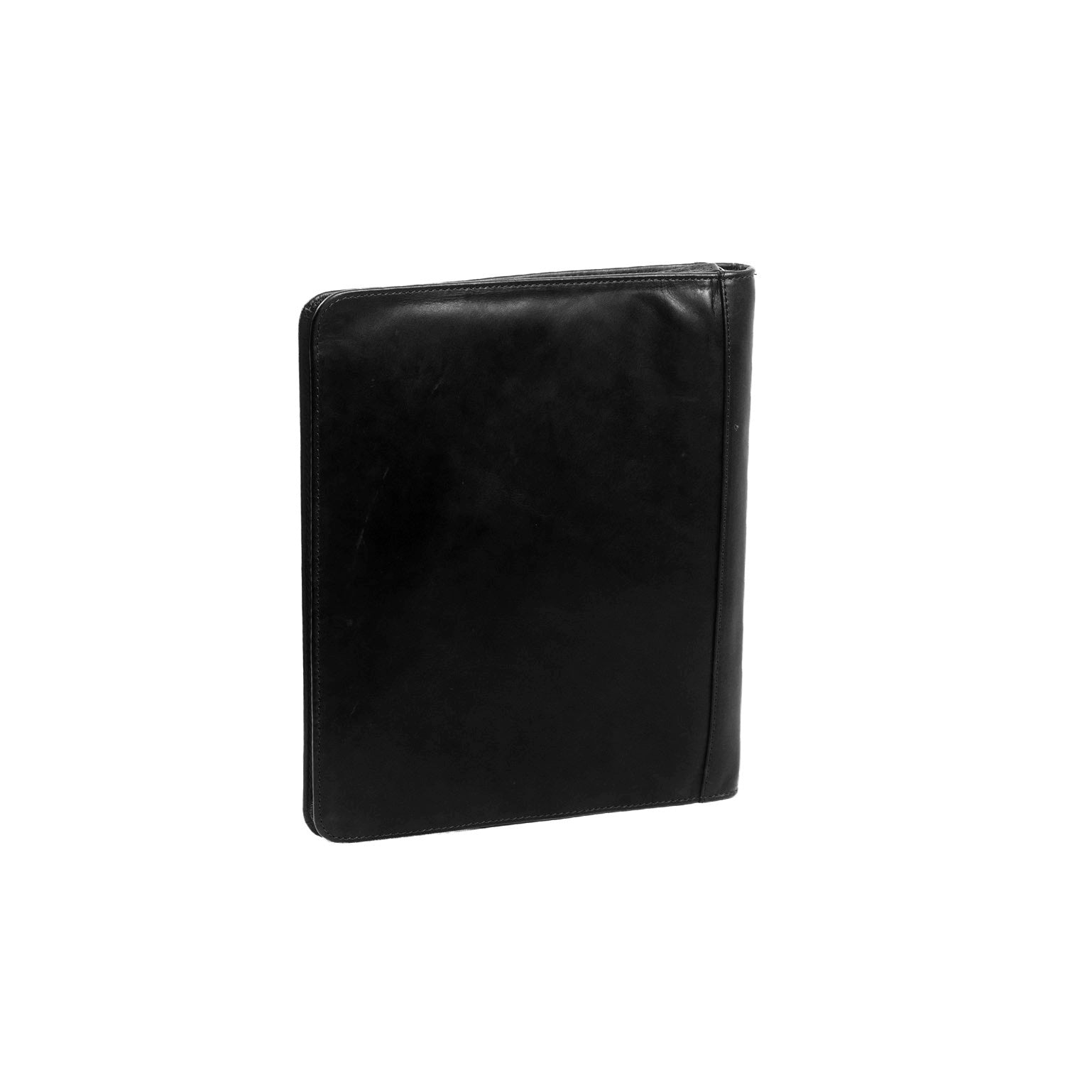 Black Leather Portfolio Barnet, detail view 3