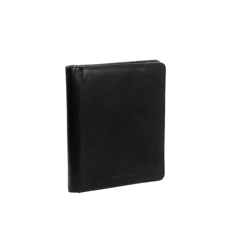 Black Leather Portfolio Barnet, front view