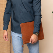 Cognac Leather Portfolio Barnet, product view 2