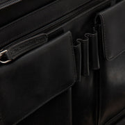 Black Leather Portfolio Moreton, detail view 3