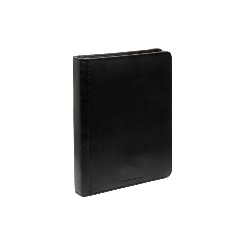 Black Leather Portfolio Moreton, front view