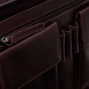Brown Leather Portfolio Moreton, detail view 3