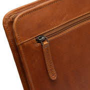 Cognac Leather Portfolio Moreton, detail view 4