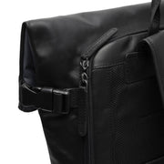 Light Grey Leather Roll-top Backpack Bornholm, product view 2