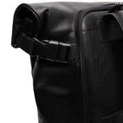 Black Leather Roll-top Backpack Liverpool, detail view 3
