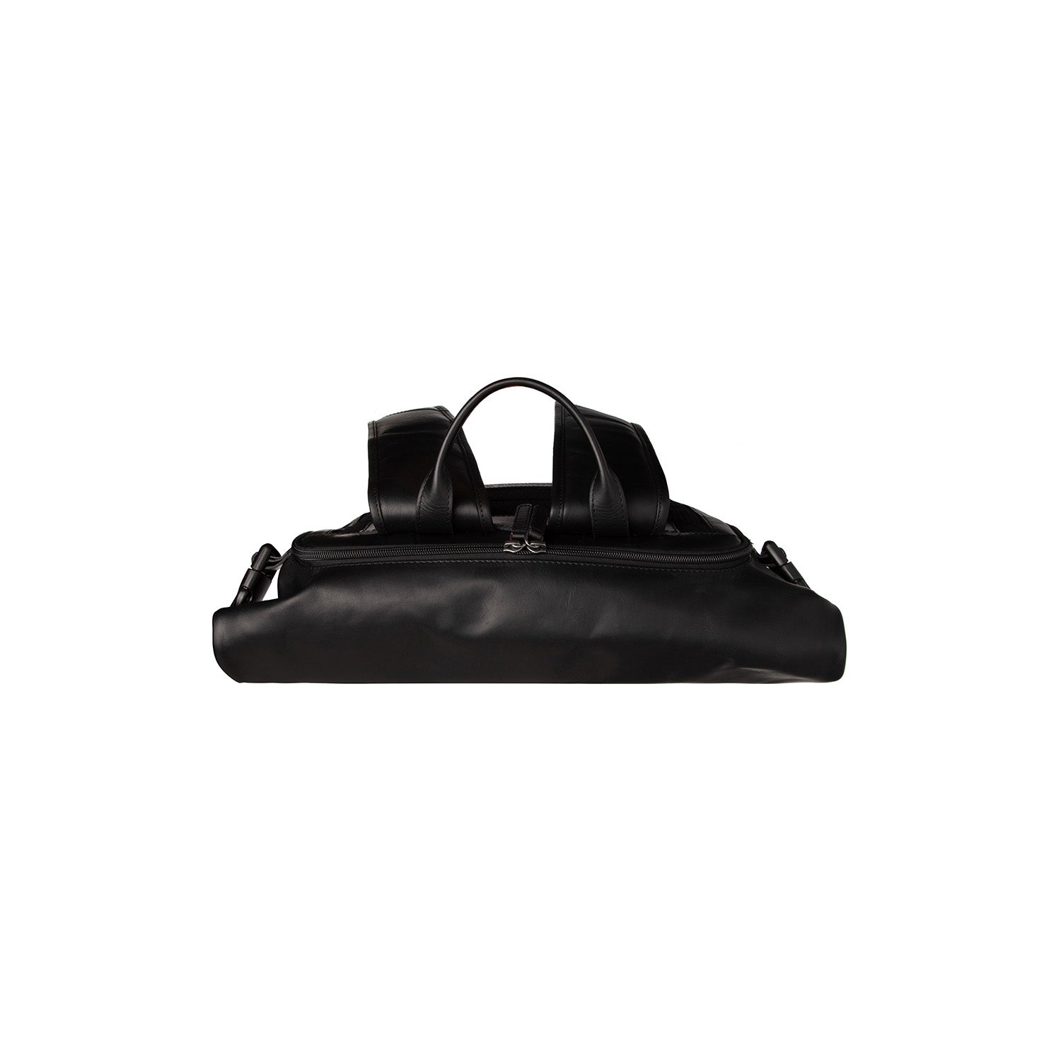 Black Leather Roll-top Backpack Liverpool, detail view 4