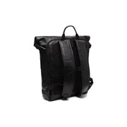 Black Leather Roll-top Backpack Liverpool, detail view 5