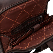 Brown Leather Roll-top Backpack Liverpool, detail view 1