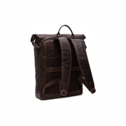 Brown Leather Roll-top Backpack Liverpool, detail view 4