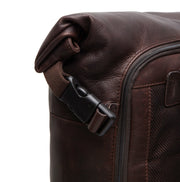 Brown Leather Roll-top Backpack Liverpool, product view 3