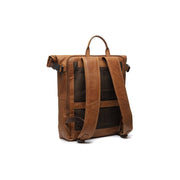 Cognac Leather Roll-top Backpack Liverpool, detail view 5