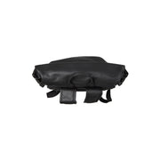 Black Leather Roll-top Backpack Mazara, detail view 3