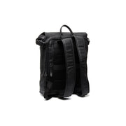 Black Leather Roll-top Backpack Mazara, detail view 5
