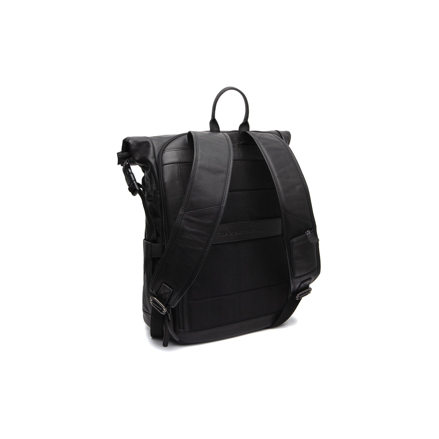 Black Leather Roll-top Backpack Remo, detail view 9