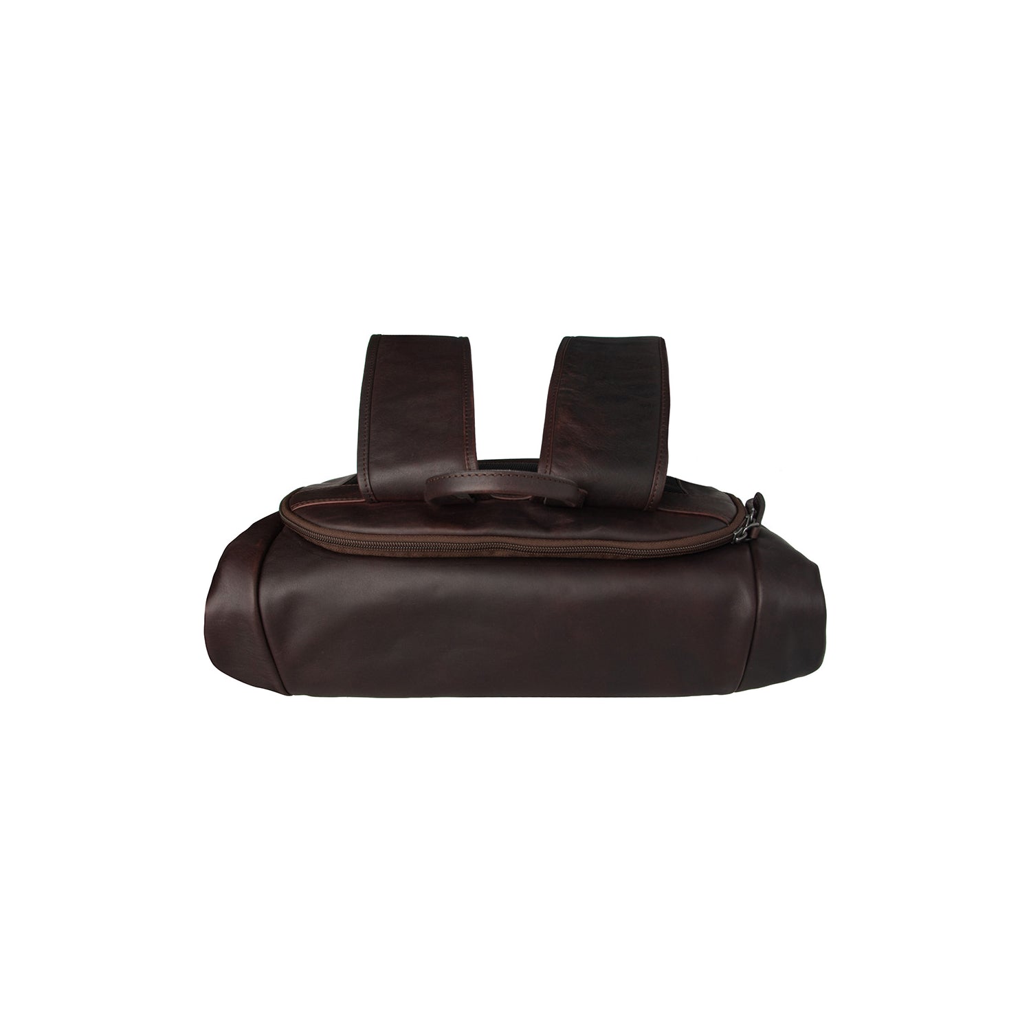 Brown Leather Roll-top Backpack Remo, detail view 1