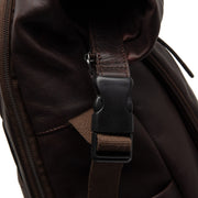 Brown Leather Roll-top Backpack Remo, detail view 5