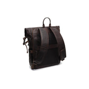 Brown Leather Roll-top Backpack Remo, detail view 6