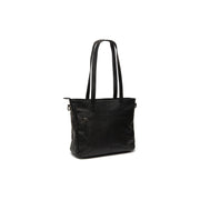 Black Leather Shopper Alicante, detail view 3