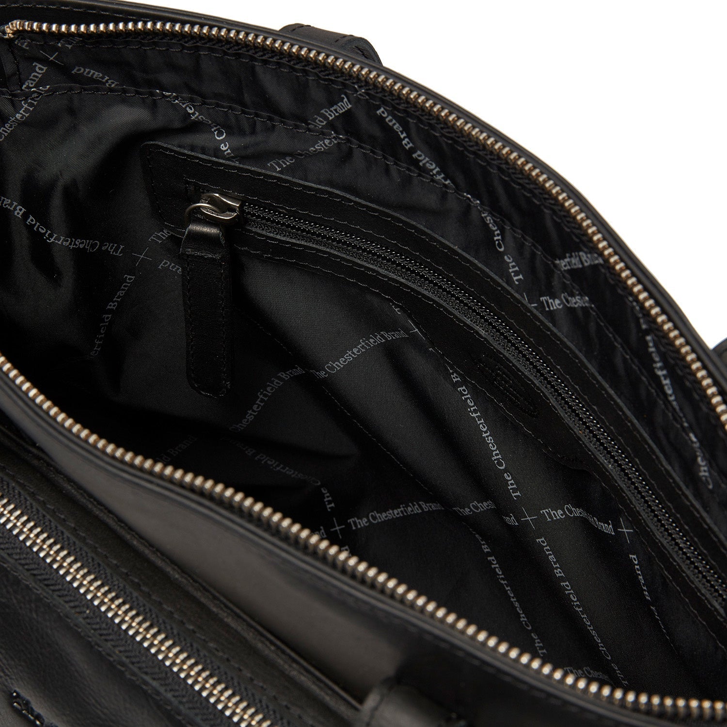 Black Leather Shopper Alicante, product view 2