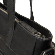 Black Leather Shopper Alicante, product view 3