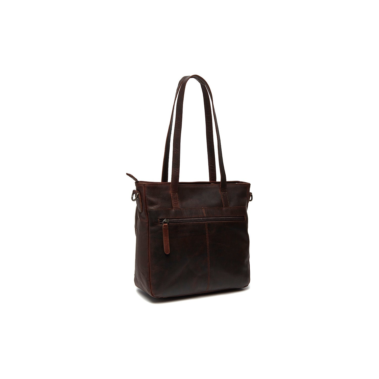 Brown Leather Shopper Alicante, detail view 3