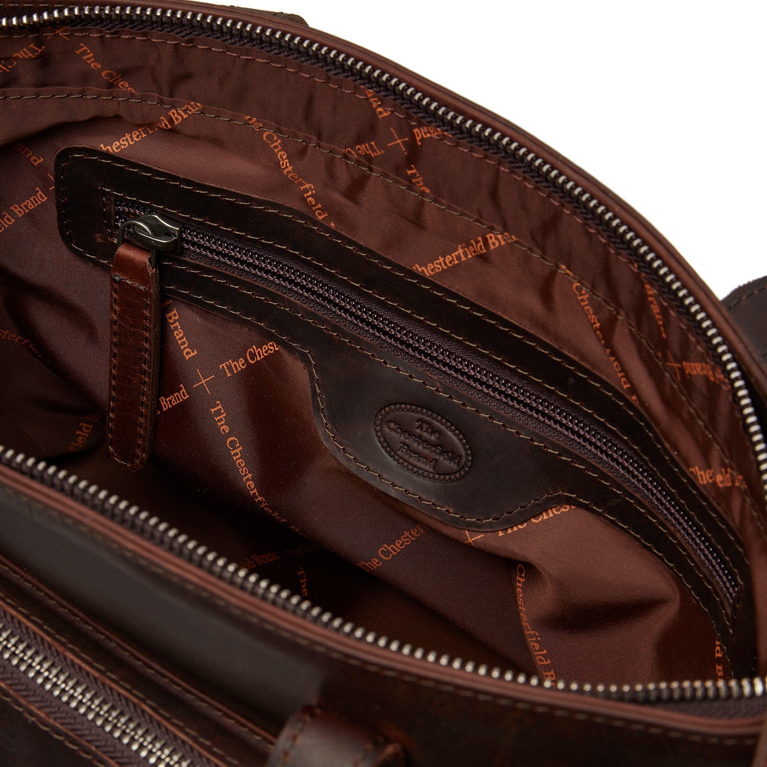 Brown Leather Shopper Alicante, product view 2