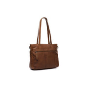 Cognac Leather Shopper Alicante, detail view 4