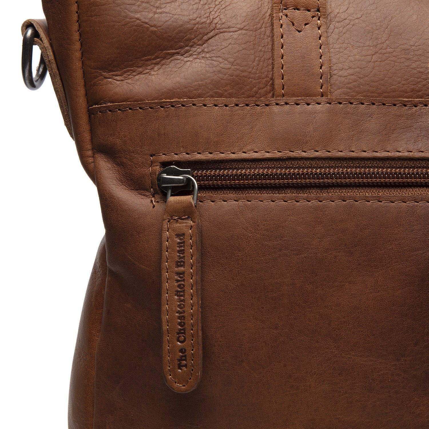 Cognac Leather Shopper Alicante, detail view 5