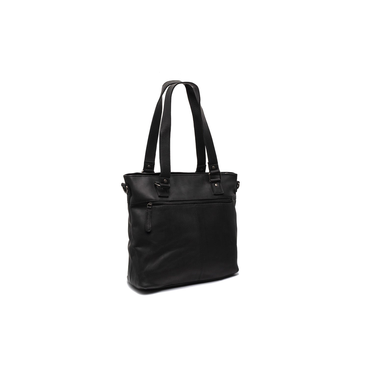 Black Leather Shopper Rome, detail view 4