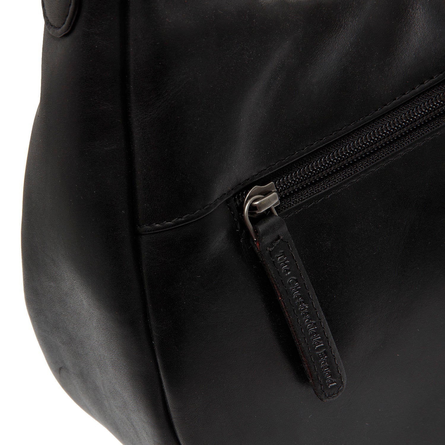Black Leather Shoulder Bag Alexandria, detail view 4